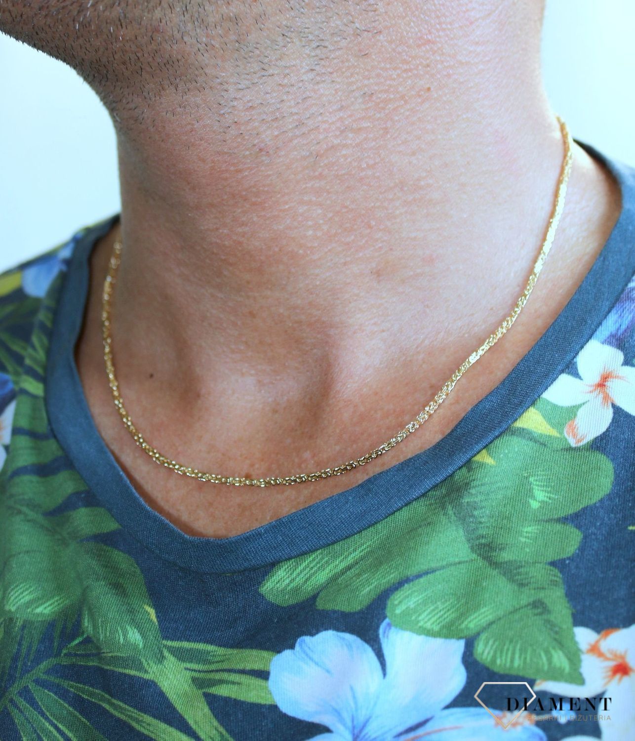 Złoty łańcuszek 585 królewski (bizantina) 1380-060 (1).jpg